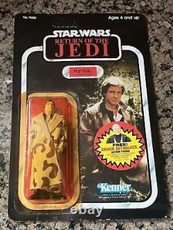 Vintage Star Wars HAN SOLO (In Trench Coat) MOC Unpunched Rare Plain Lapel
