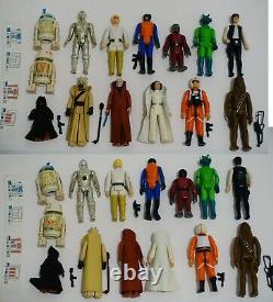 Vintage Star Wars Kenner Figure and Weapons Lot 1977-1984 with C3-PO case + more