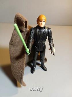 Vintage Star Wars Luke Skywalker Jedi MOULDED FACE ORANGE HAIR Taiwan 1983
