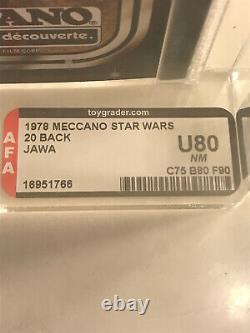 Vintage Star Wars MECCANO JAWA MOC AFA RARE U80 UNCIRCULATED! 1978 20 back