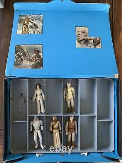 Vintage Star Wars Mini-Action Figure Collectors case with 17 figures
