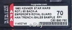 Vintage Star Wars Moc Han Solo / Emperors Royal Guard Salesman Sample Afa 70