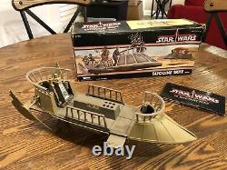 Vintage Star Wars POTF Kenner 1985 Tatooine Skiff COMPLETE With Box/Planetary Map