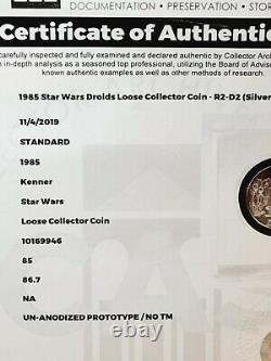 Vintage Star Wars Prototype 1985 R2-d2 Unproduced Un-anodized Coin Droids Rare