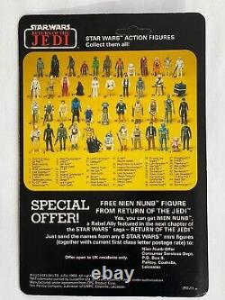 Vintage Star Wars ROTJ 1983 Boba Fett Palitoy 45 Back, Unpunched, Clear