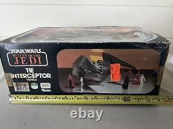 Vintage Star Wars ROTJ Tie Interceptor Kenner 1983 with Box and inserts no sound