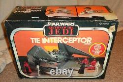 Vintage Star Wars TIE Interceptor Imperial Starfighter Light Works in Box LOOK