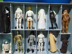 Vintage Star Wars lot. 24 Action figures with accessories and vinyl case