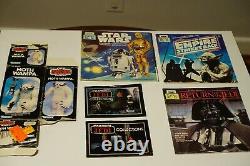 Vintage Star Wars lot Kenner vehicles action figures weapons manuals decals ++++