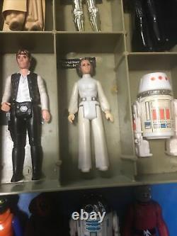 Vintage kenner star wars action figures lot with case and accessories