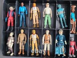 Vintage star wars action figure lot with case
