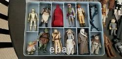 Vintage star wars lot figures and carrying cases