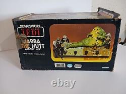 Vtg Star Wars Jabba the Hutt playset ROTJ in box with booklets, insert & Luke