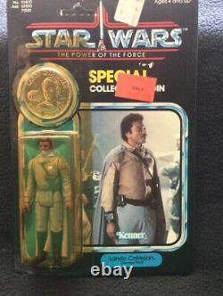 Vtg Star Wars POTF Lando Calrissian (General Pilot)Spec Collectors Coin 1984 MOC